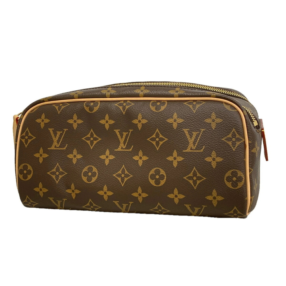 Louis Vuitton Monogram Dopp Kit Clutch Bag M44494 Brown Men's